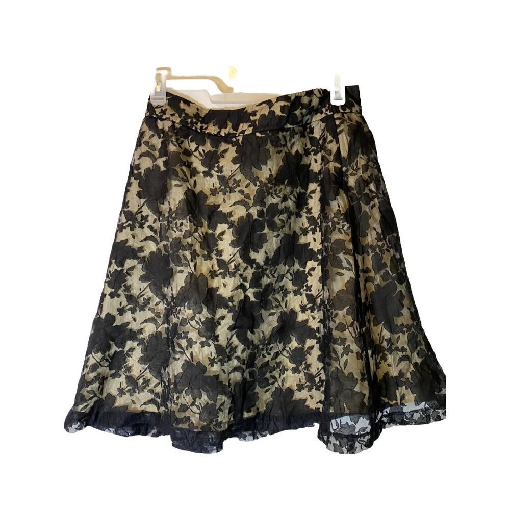 Women’s Whimsygoth Boho Black Lace Dark Fairy Skirt Size 10 Medium Witchy Goth